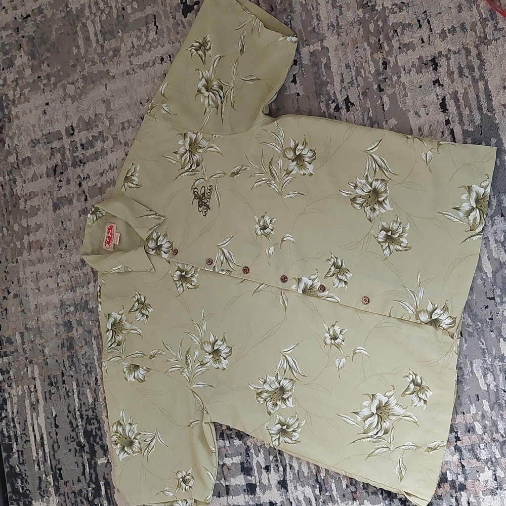 Vintage Malibu Dreams Las Vegas Flower Print Button Down Shirt